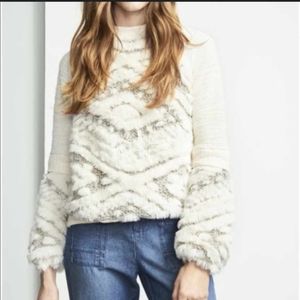 Anthropologie Amadi Calista Faux Fur Sweater XS